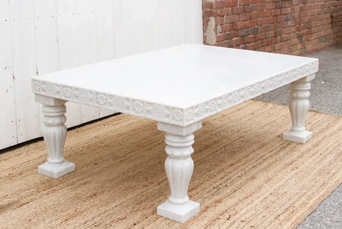 Royal White Marble Coffee Table