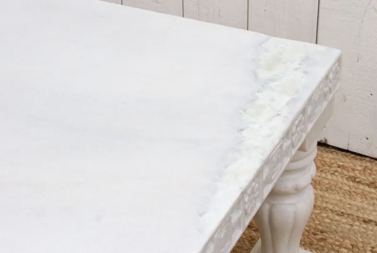 Royal White Marble Coffee Table