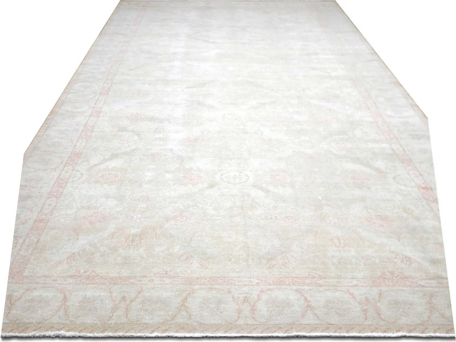 2000s Egyptian Sultanabad Rug-9'6"x19'4" - Beige - Beige