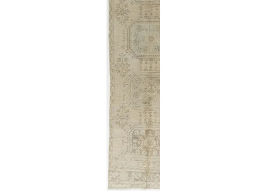 Turkish Oushak Runner 2'11 X 11' - Beige