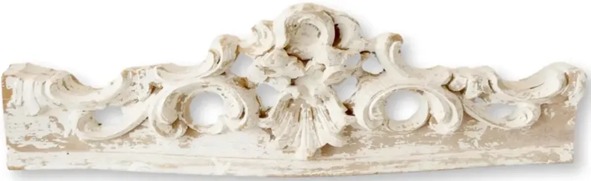 French Whitewash Wall/Over Door Pediment