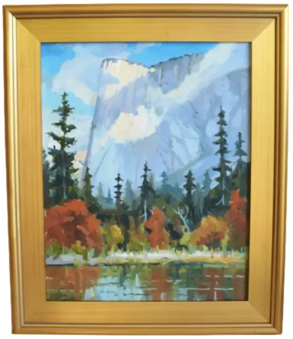 Silvio Silvestri - Landscape Oil Painting - Blue