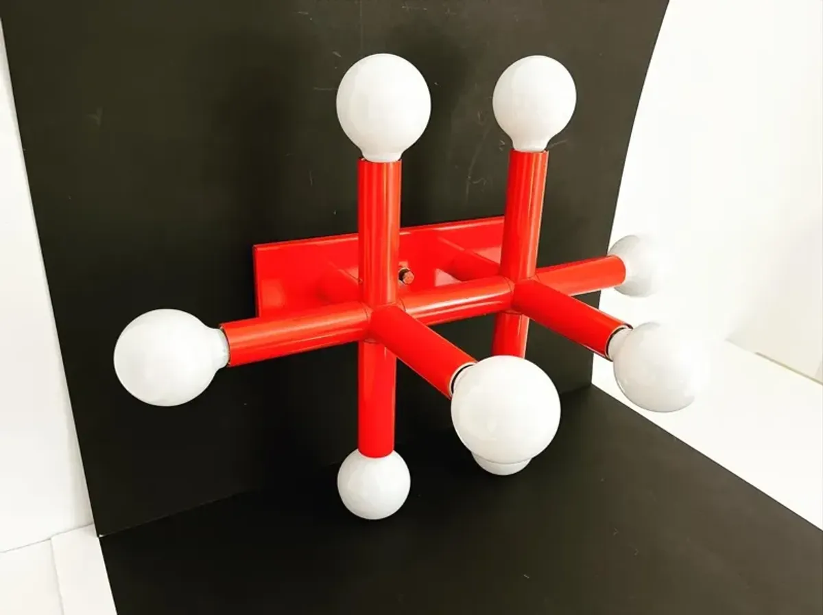 Modern Molecule Lightolier Wall Light - Red