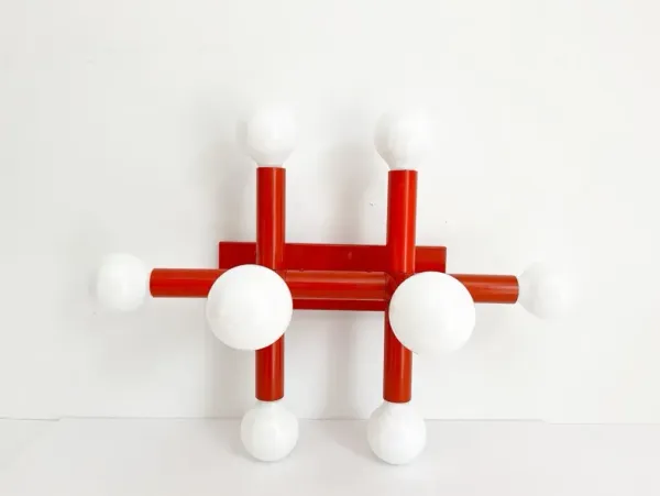 Modern Molecule Lightolier Wall Light - C the Light Interiors - Red