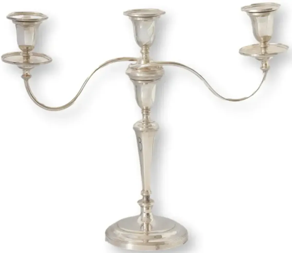 English Silver-Plate Candleabras - Set of 2 - Rose Victoria