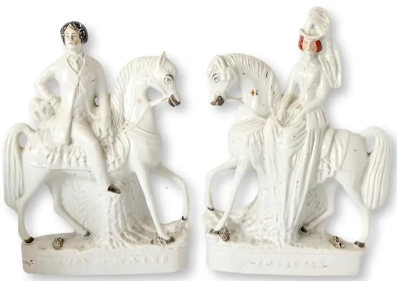 Staffordshire Prince & Princess Of Wales - Handcrafted - White