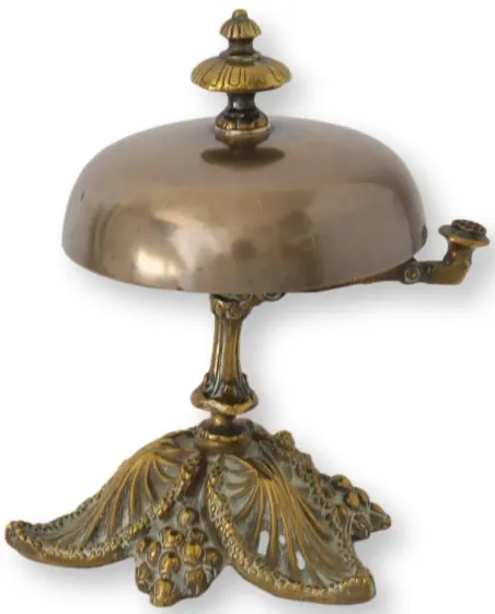 Antique English Hotel Front Desk Bell - Brown