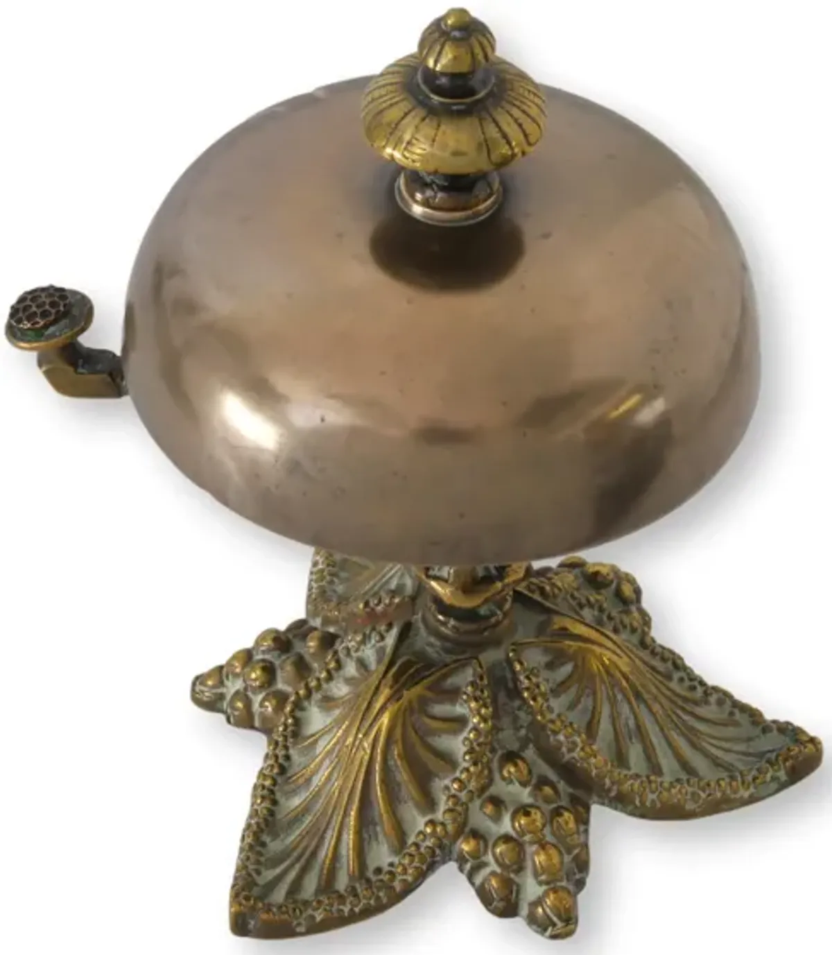 Antique English Hotel Front Desk Bell - Brown