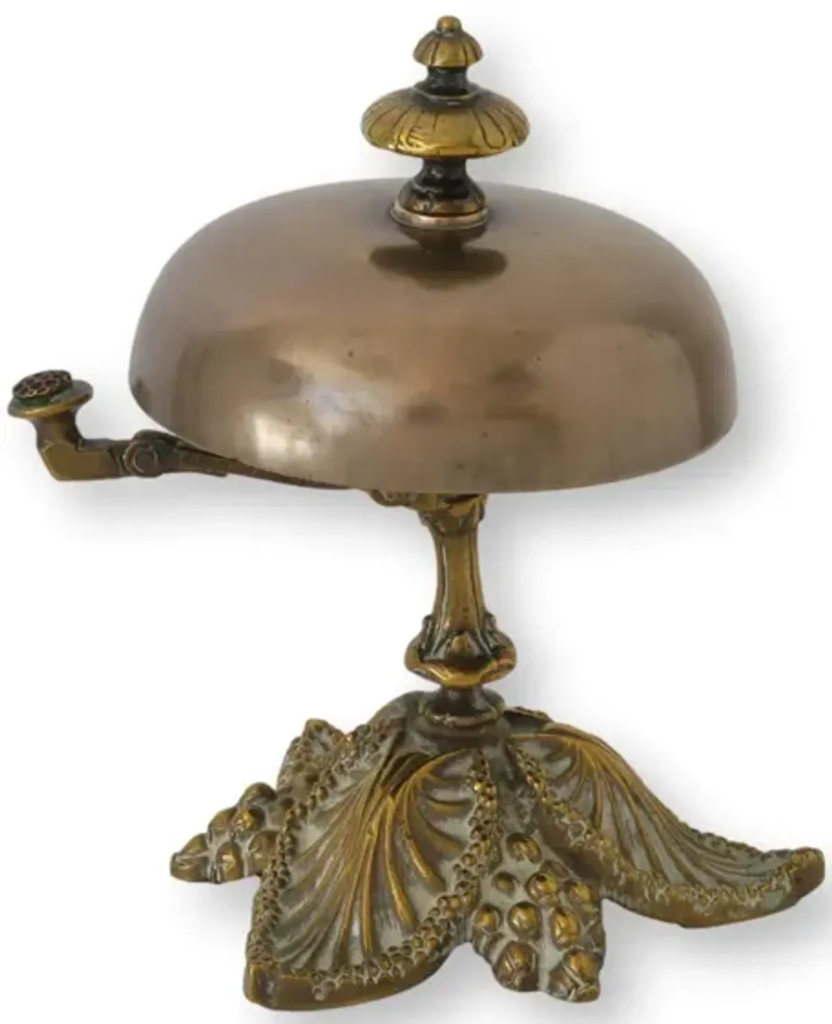 Antique English Hotel Front Desk Bell - Brown