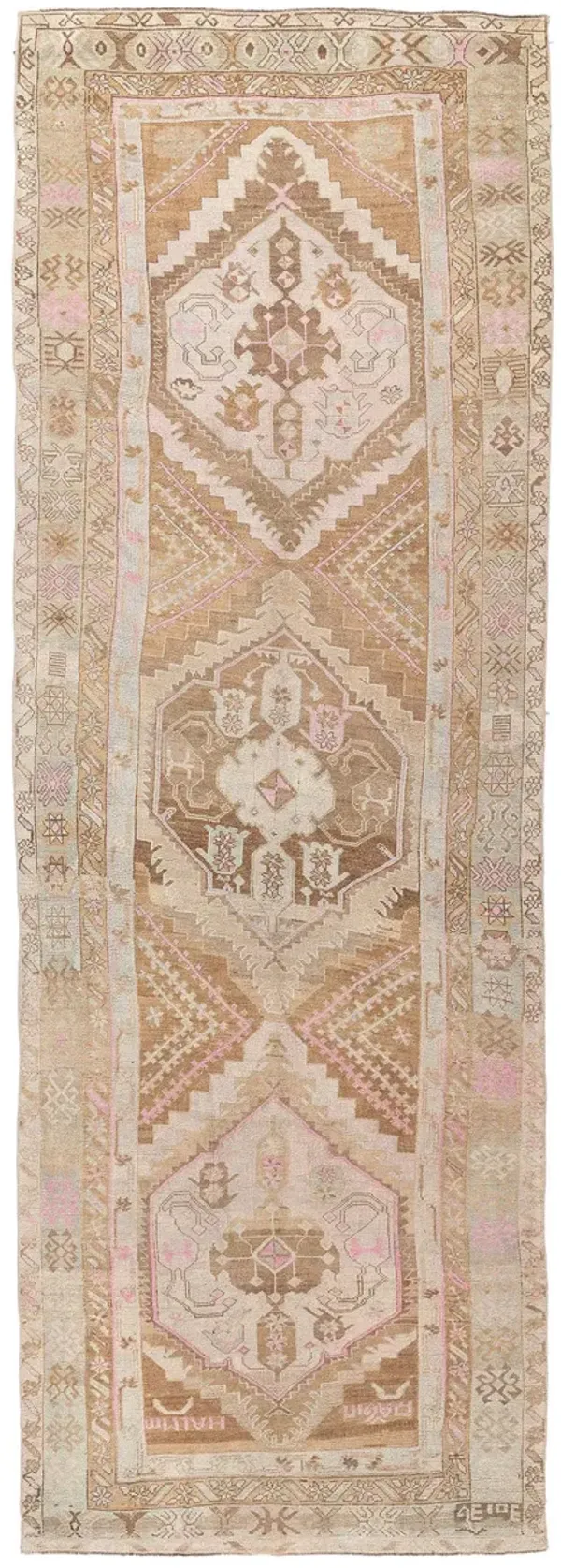 Vintage Turkish Oushak Rug, 5'3 x 15'5