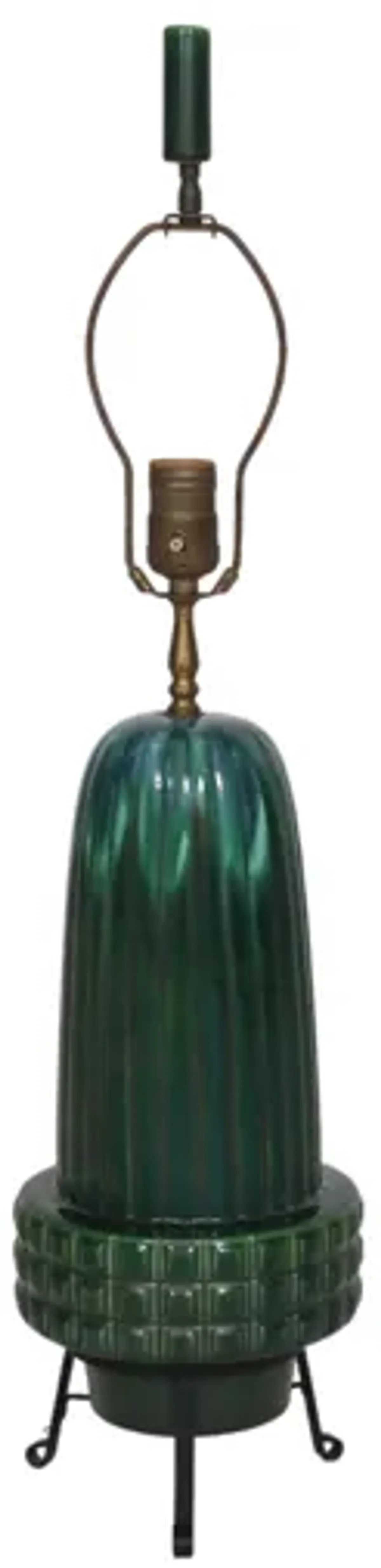 Emerald Green Atomic Style Table Lamp