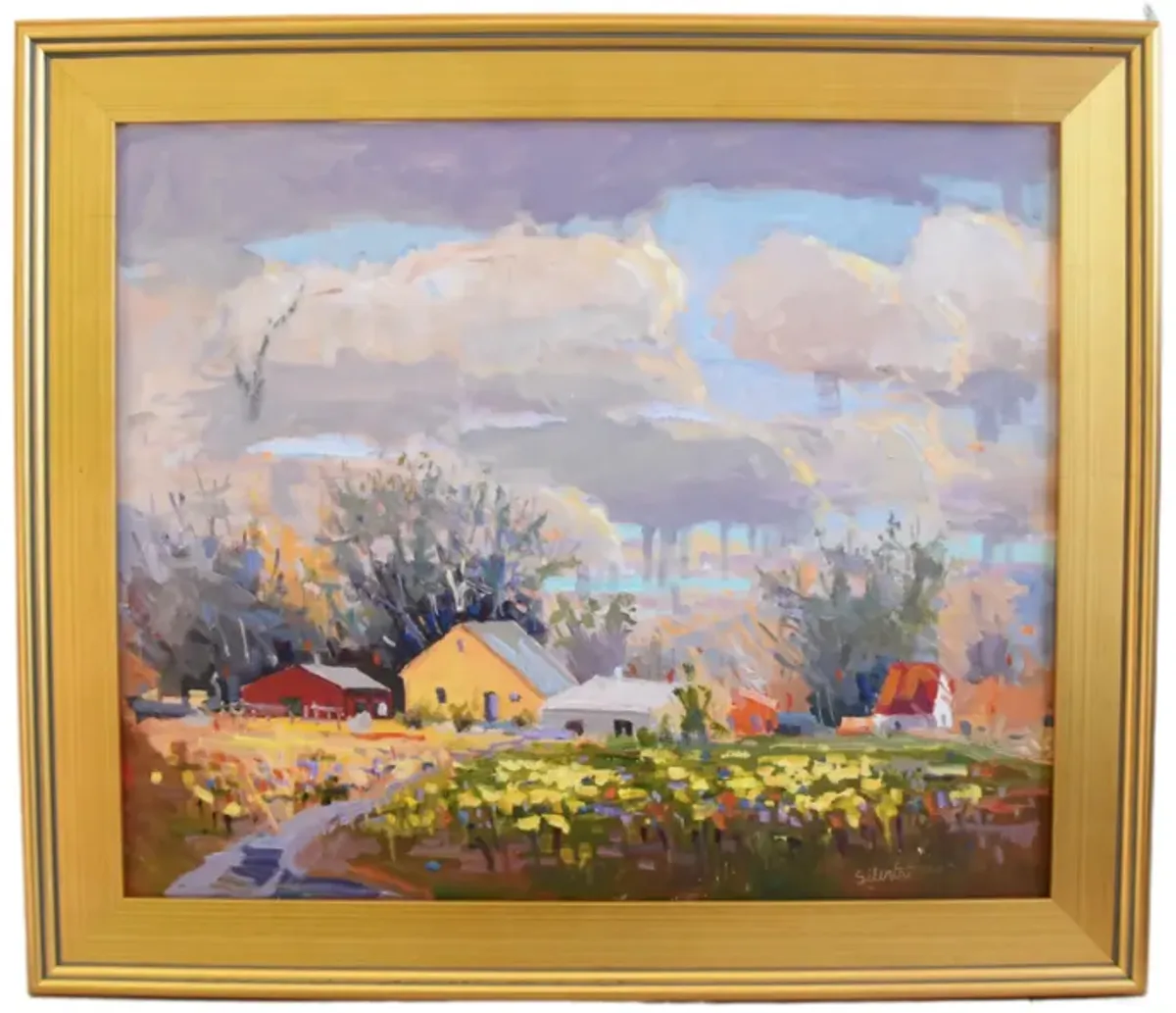 Silvio Silvestri - Farmhouse Landscape - Pink