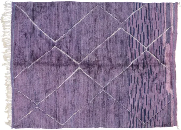 Purple Abstract Moroccan Rug, 9'2 x 11'8