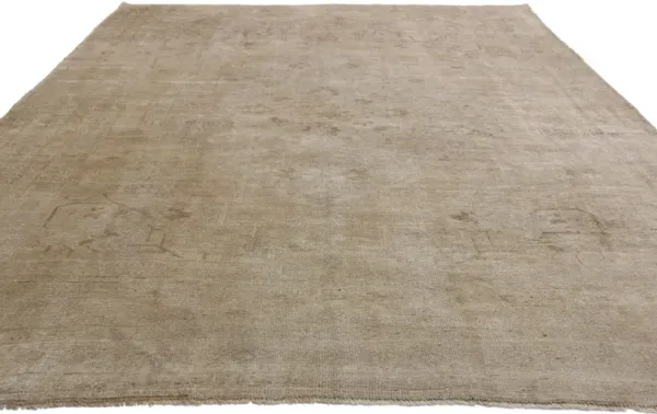 Vintage Muted Oushak Rug, 6'8 x 9'6