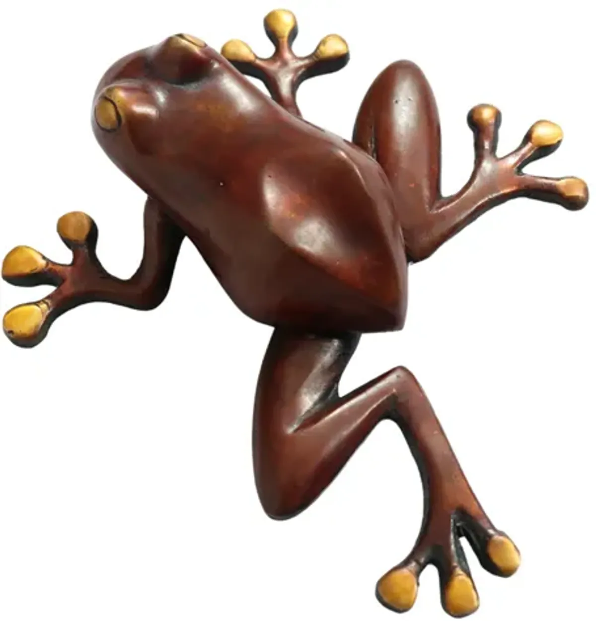 Red Brass Tree Frog Door Knocker