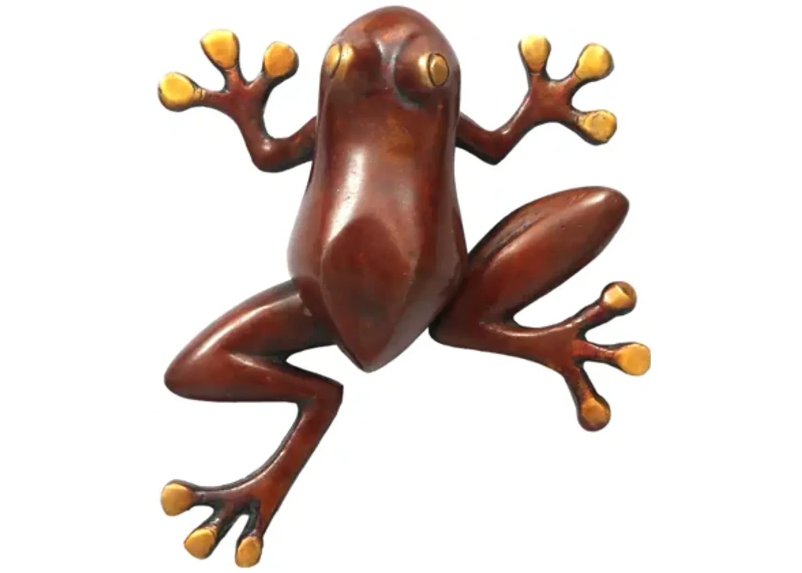 Red Brass Tree Frog Door Knocker