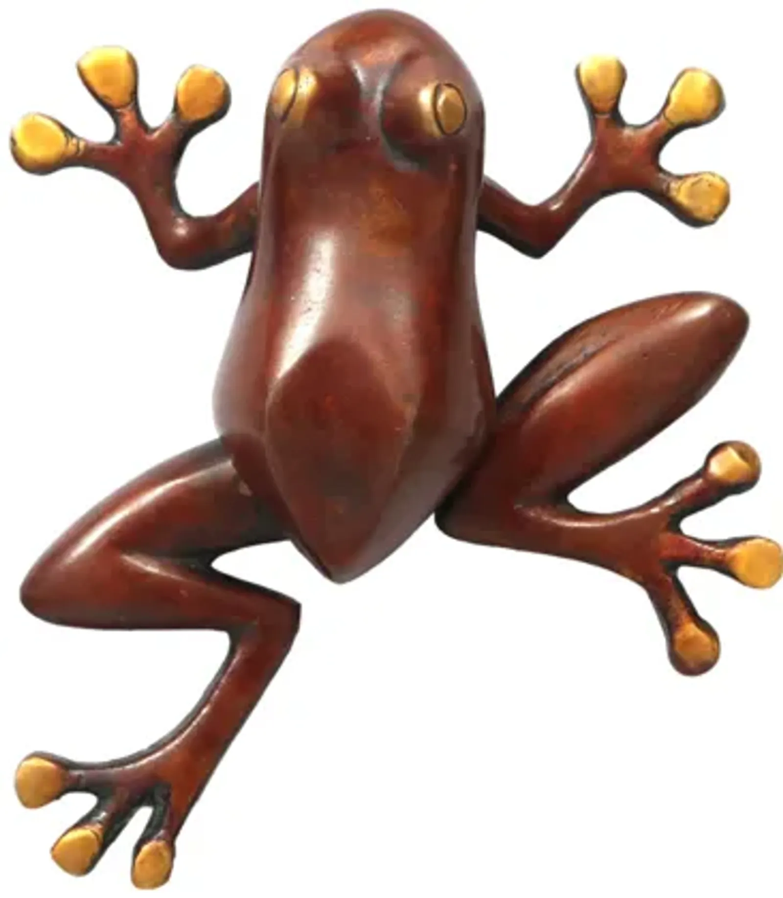 Red Brass Tree Frog Door Knocker