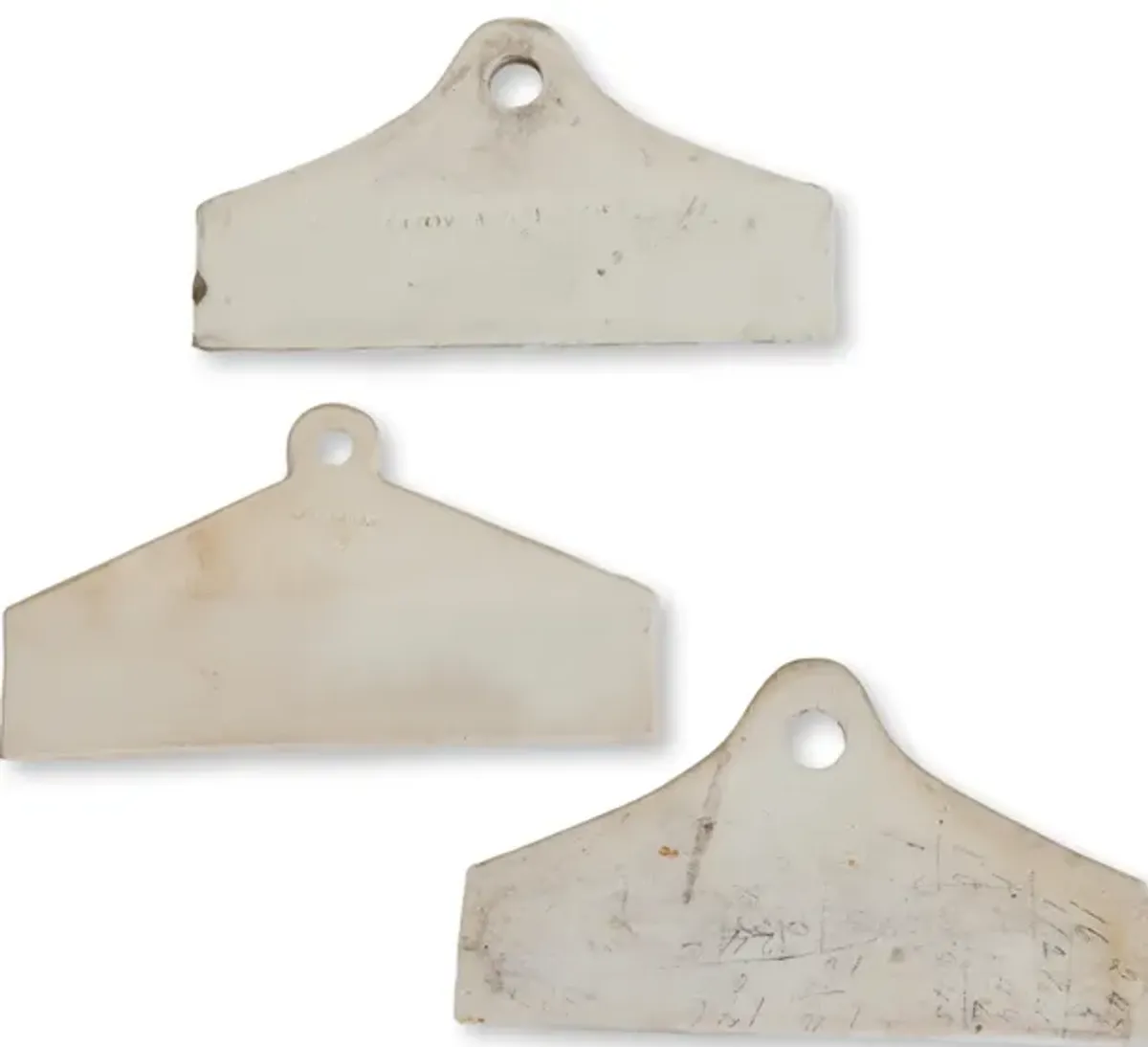 1820s Creamware Wedgwood Wine Vat Tags - White