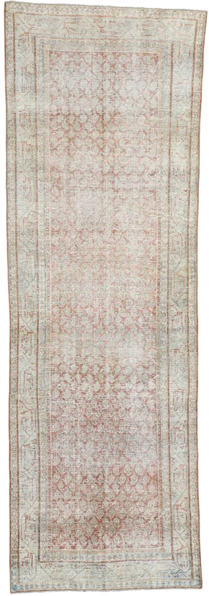 Rustic Persian Mahal Rug, 3'4 x 10'2
