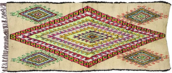 Vintage Azilal Moroccan Rug, 3'2 x  7'1