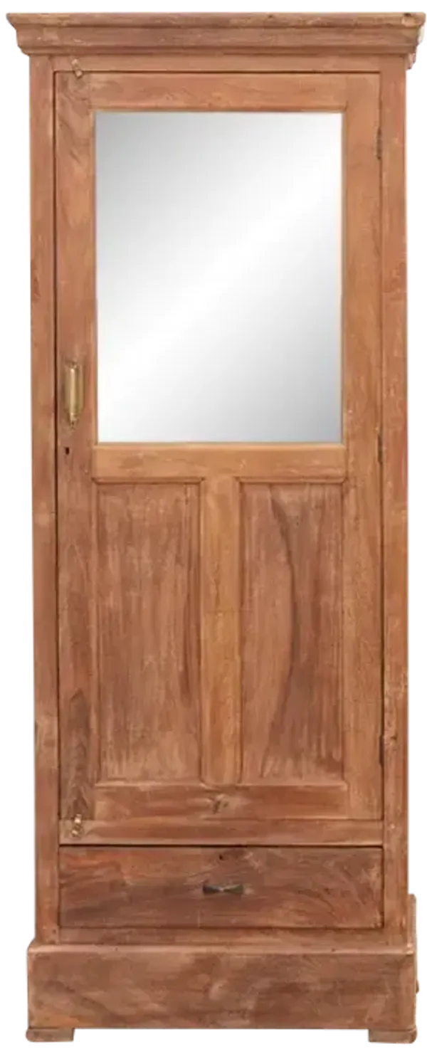 Slim Antique Teak Colonial Cabinet - de-cor - Brown