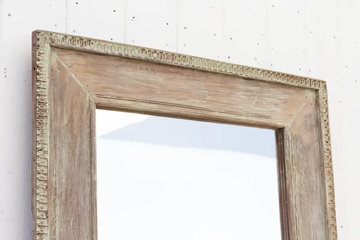 Vintage Sage Green Rustic Frame Mirror