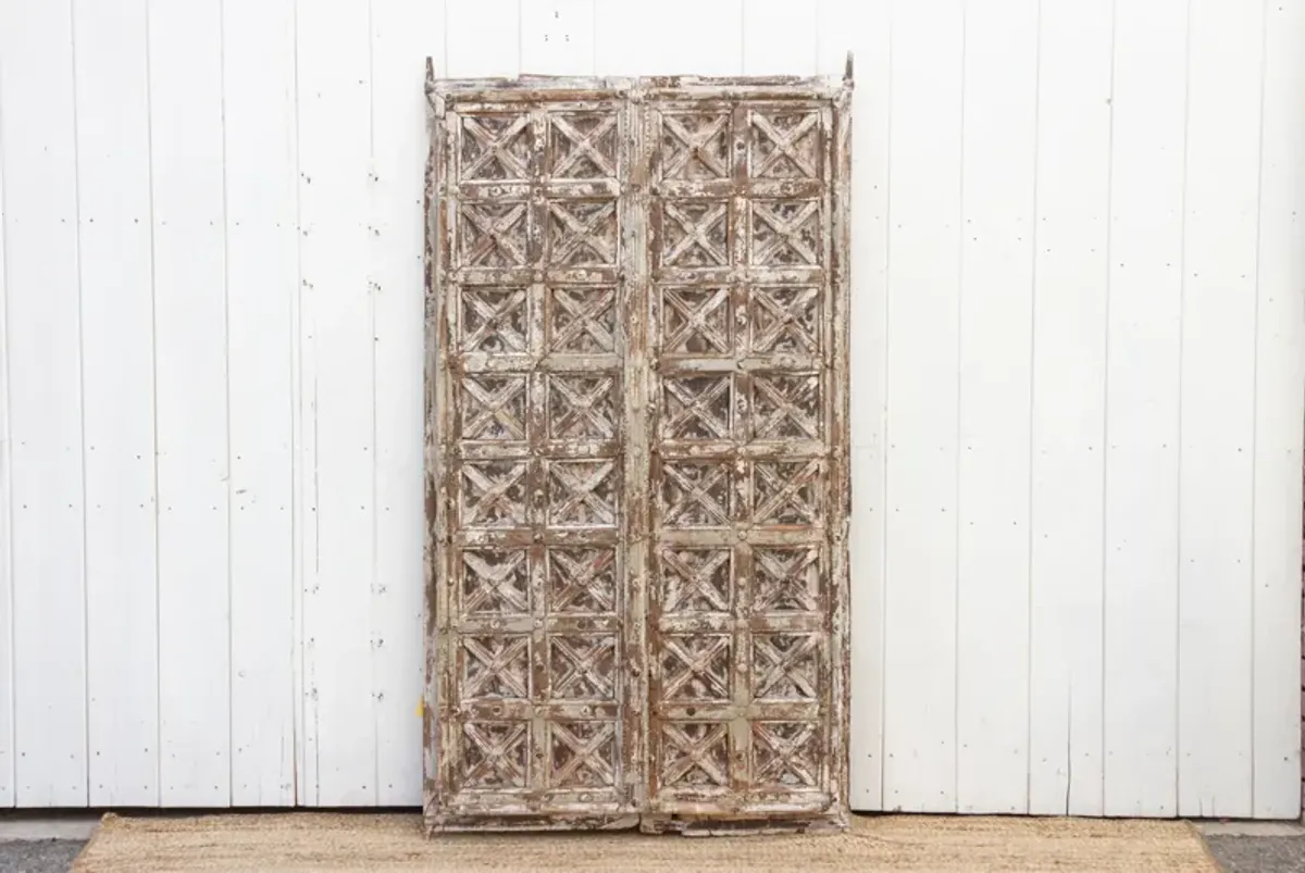 Rustic Spanish Painted Door - de-cor - Brown