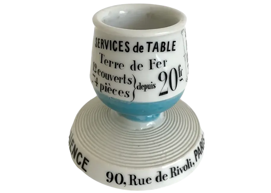 French AdvertisingPorcelain Match Strike - Blue