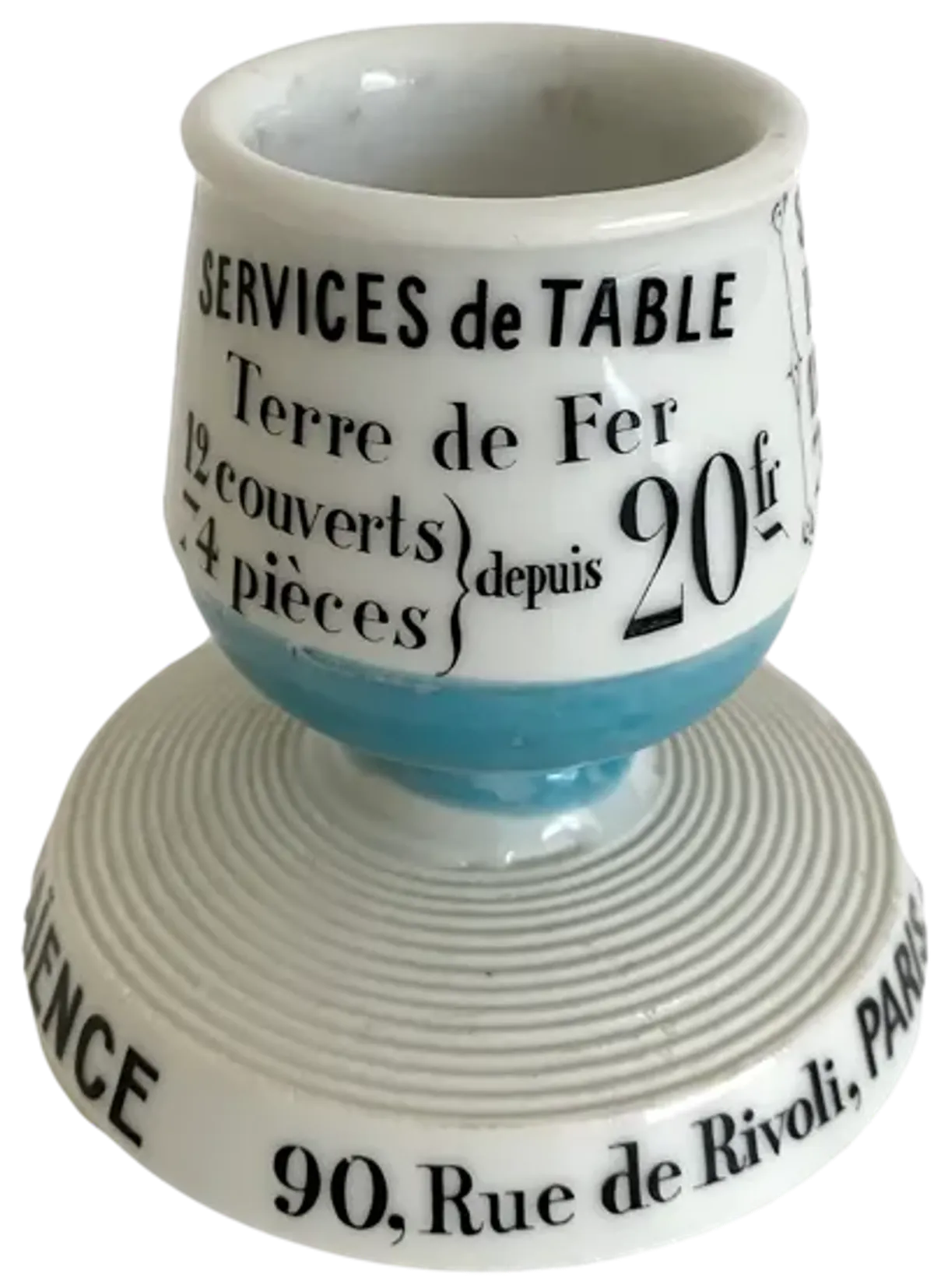 French AdvertisingPorcelain Match Strike - Blue