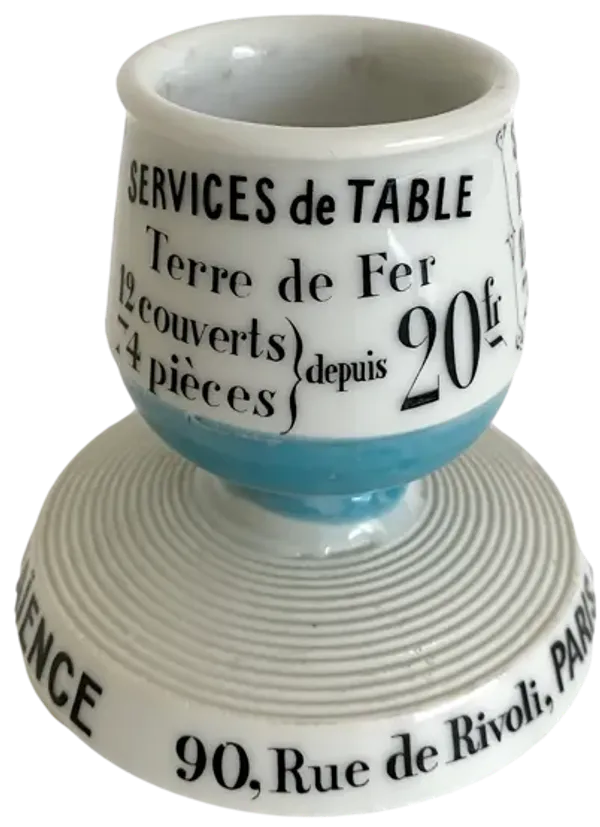 French AdvertisingPorcelain Match Strike - Blue