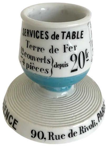 French AdvertisingPorcelain Match Strike - Blue