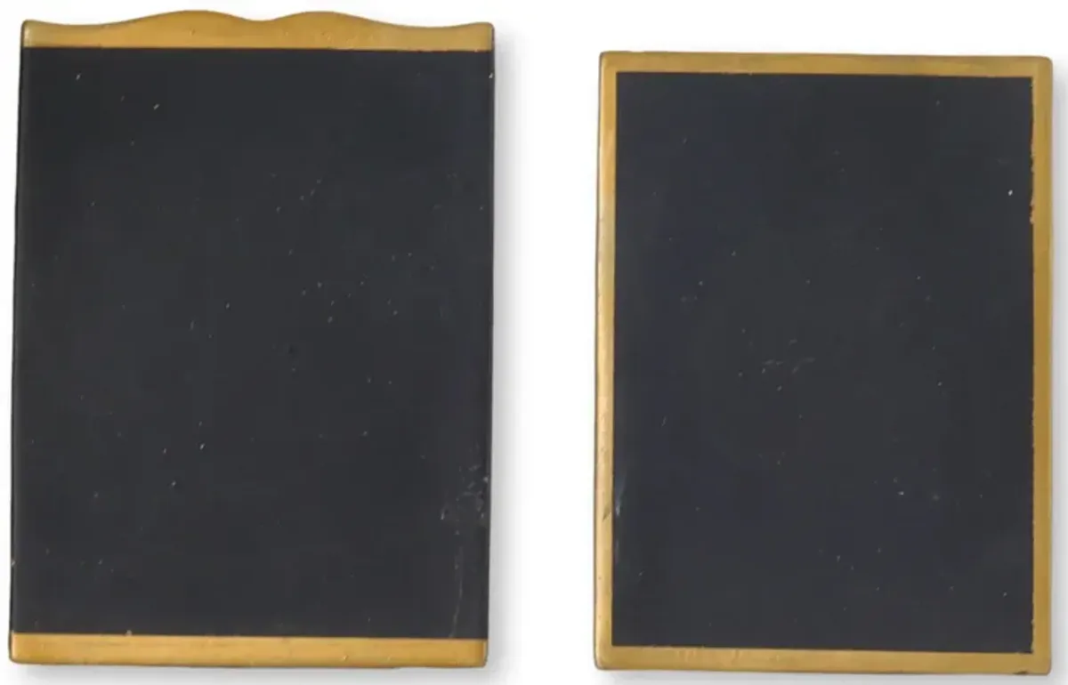 Small English Porcelain Chalkboards - 2pc