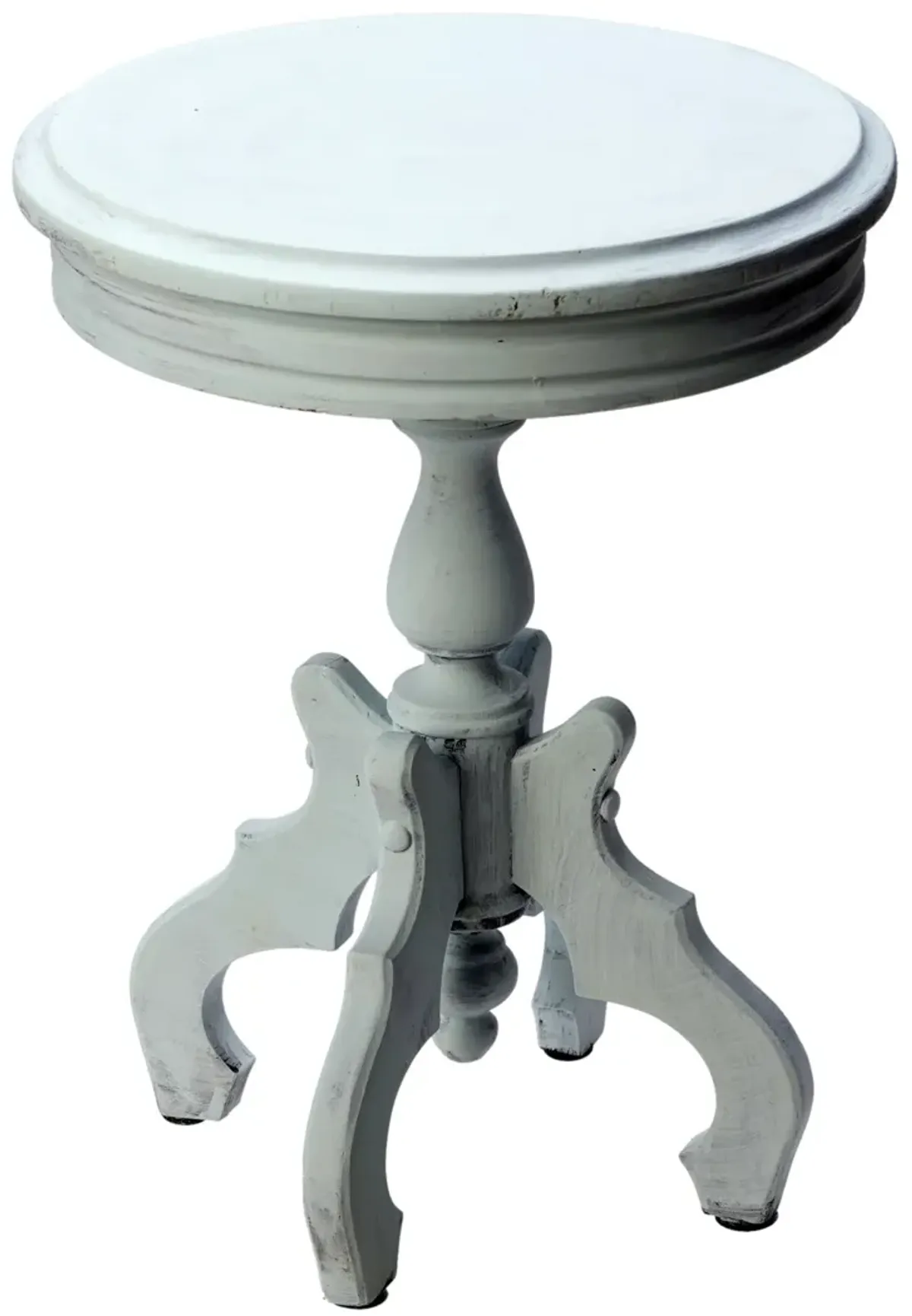 Light Blue Pedestal Small Table/Stool