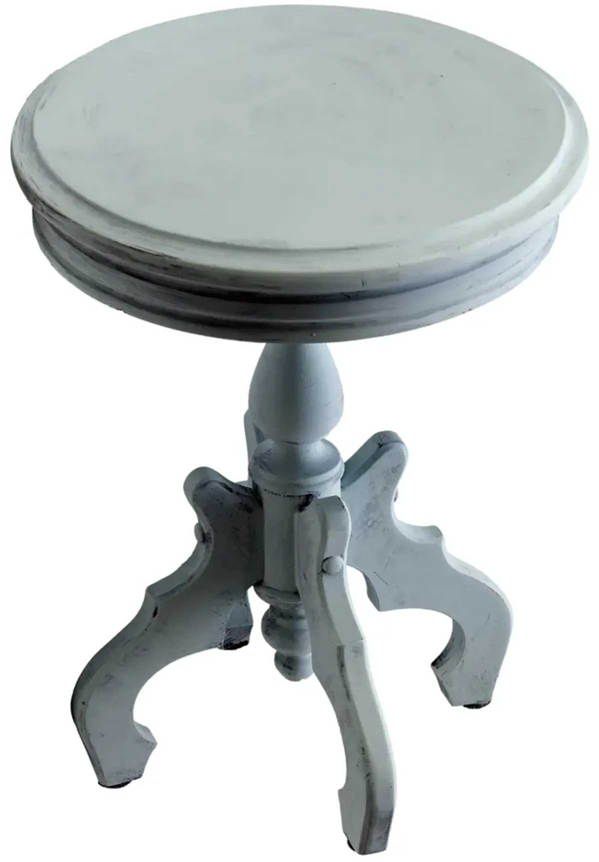 Light Blue Pedestal Small Table/Stool