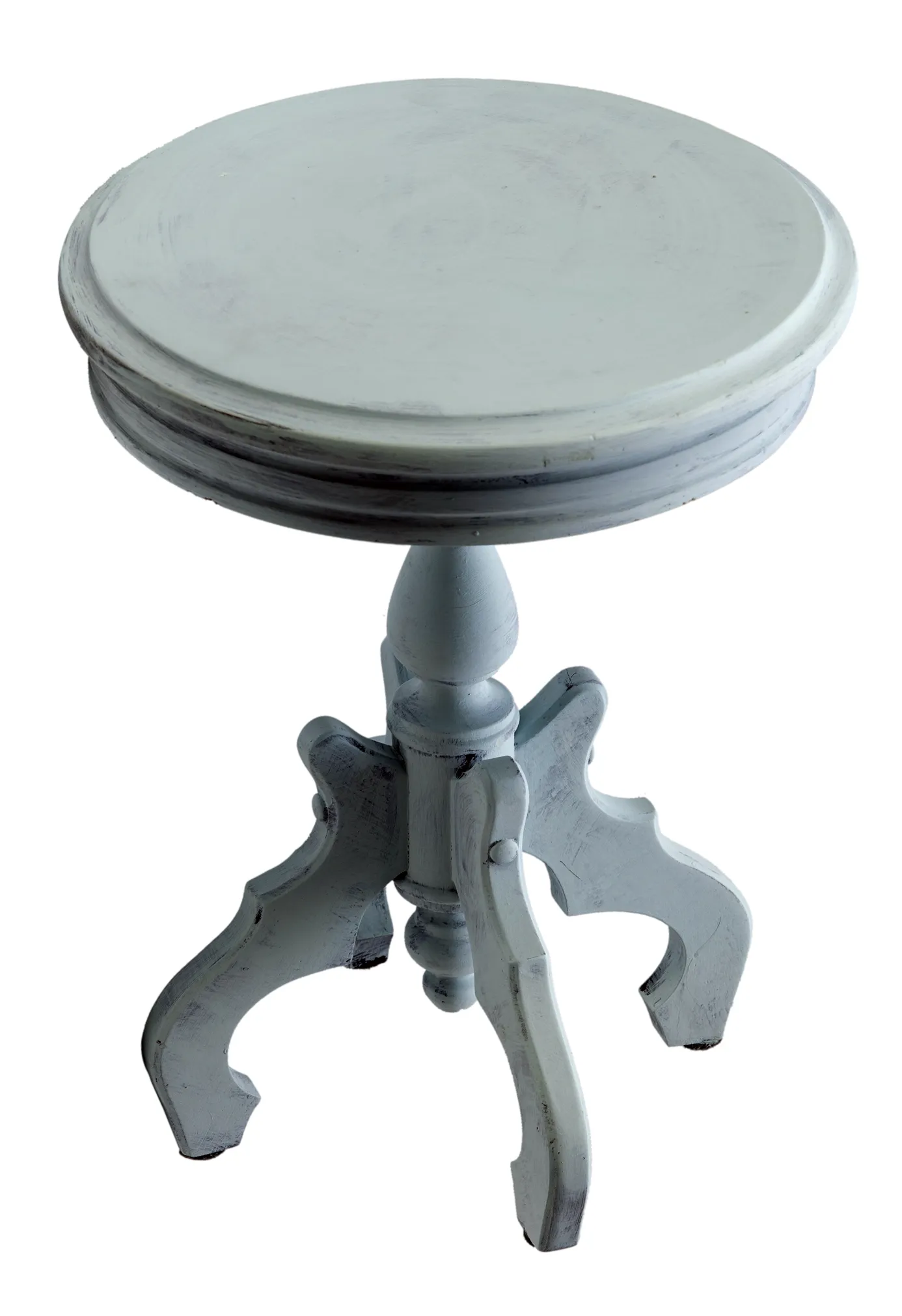 Light Blue Pedestal Small Table/Stool