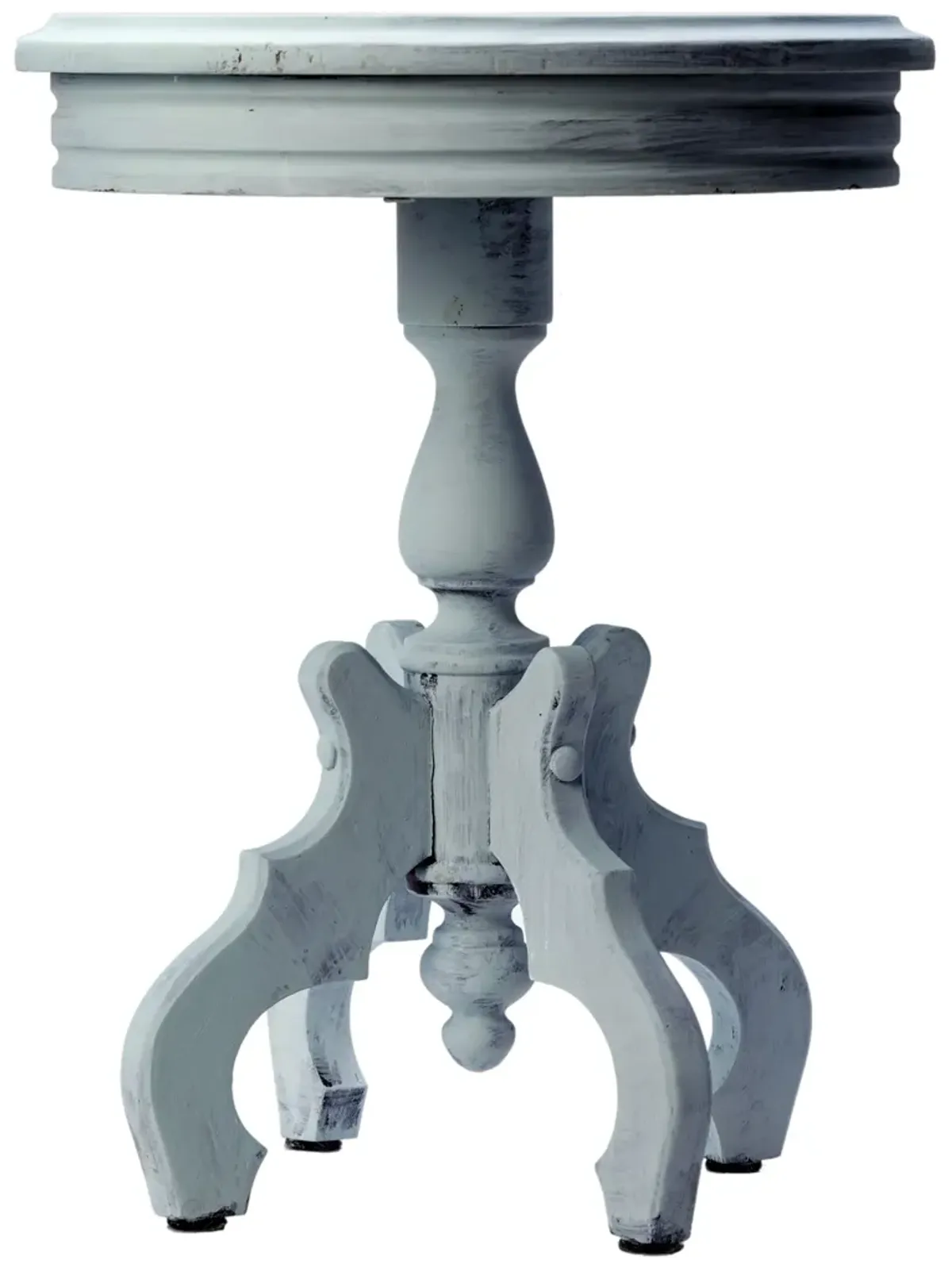 Light Blue Pedestal Small Table/Stool