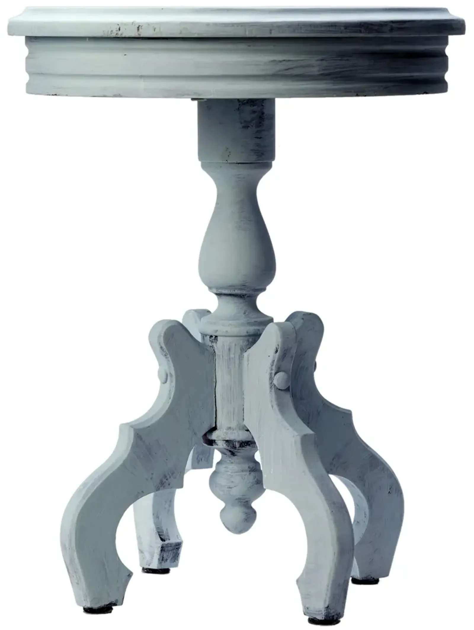 Light Blue Pedestal Small Table/Stool