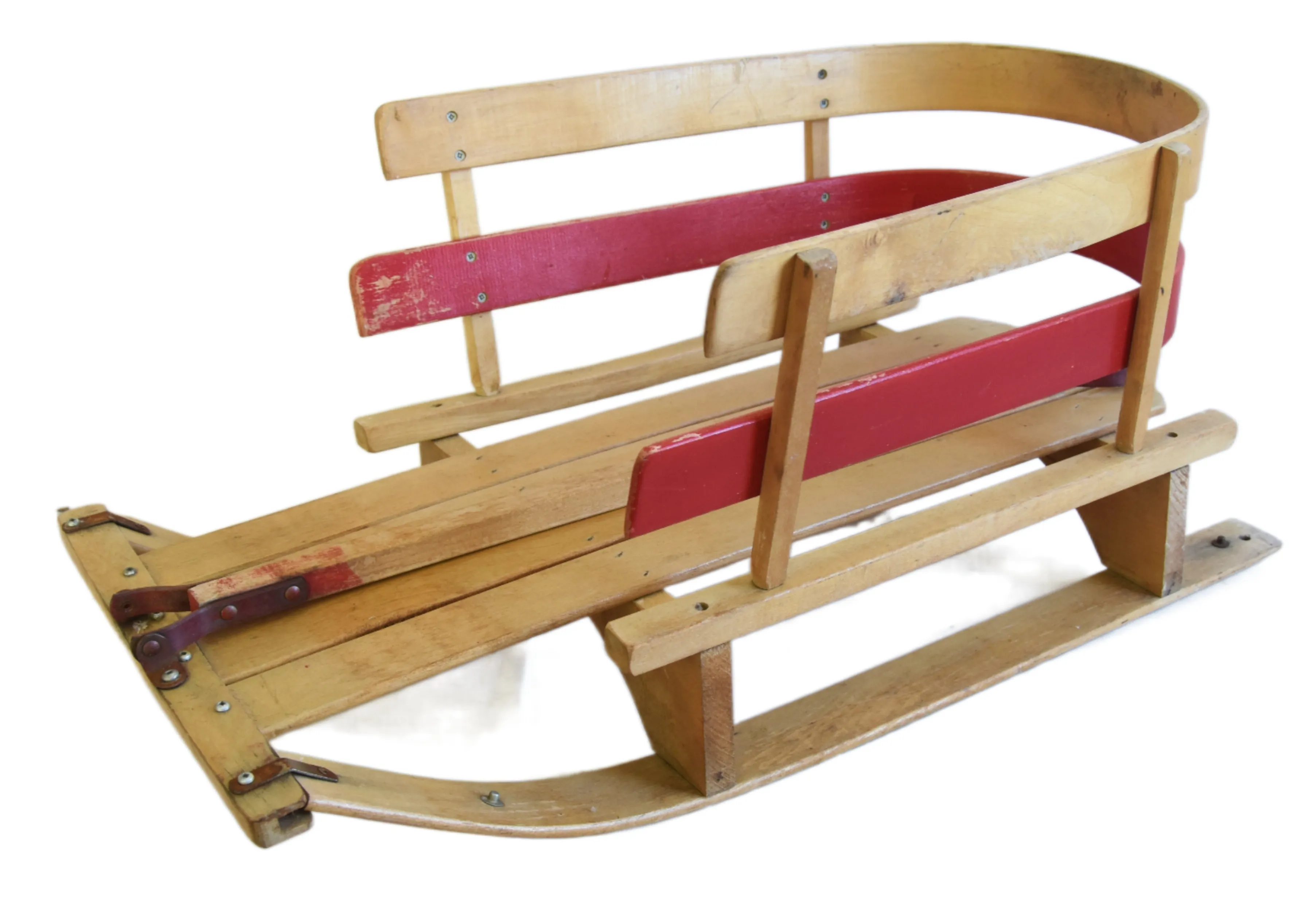 Children's Snow Pull Sled with Handle - Brown