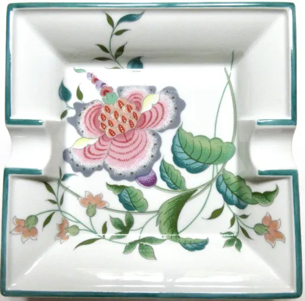 Pierre Frey Porcelain Cigar Ashtray - The Emporium Ltd. - Green
