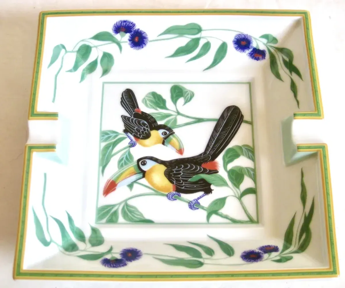 Hermes Toucans Cigar Ashtray - Green