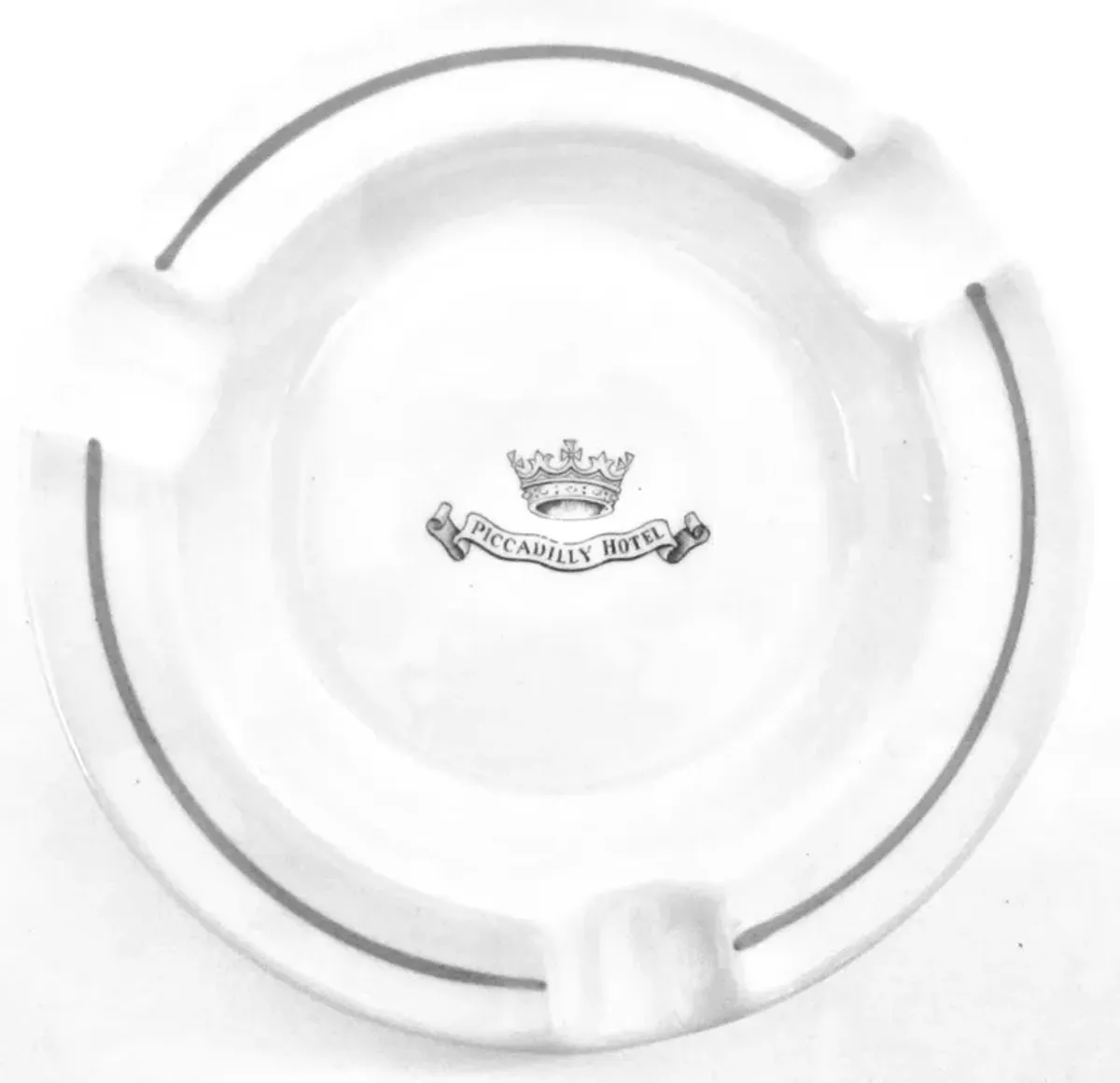 Piccadilly Hotel Ashtray - White