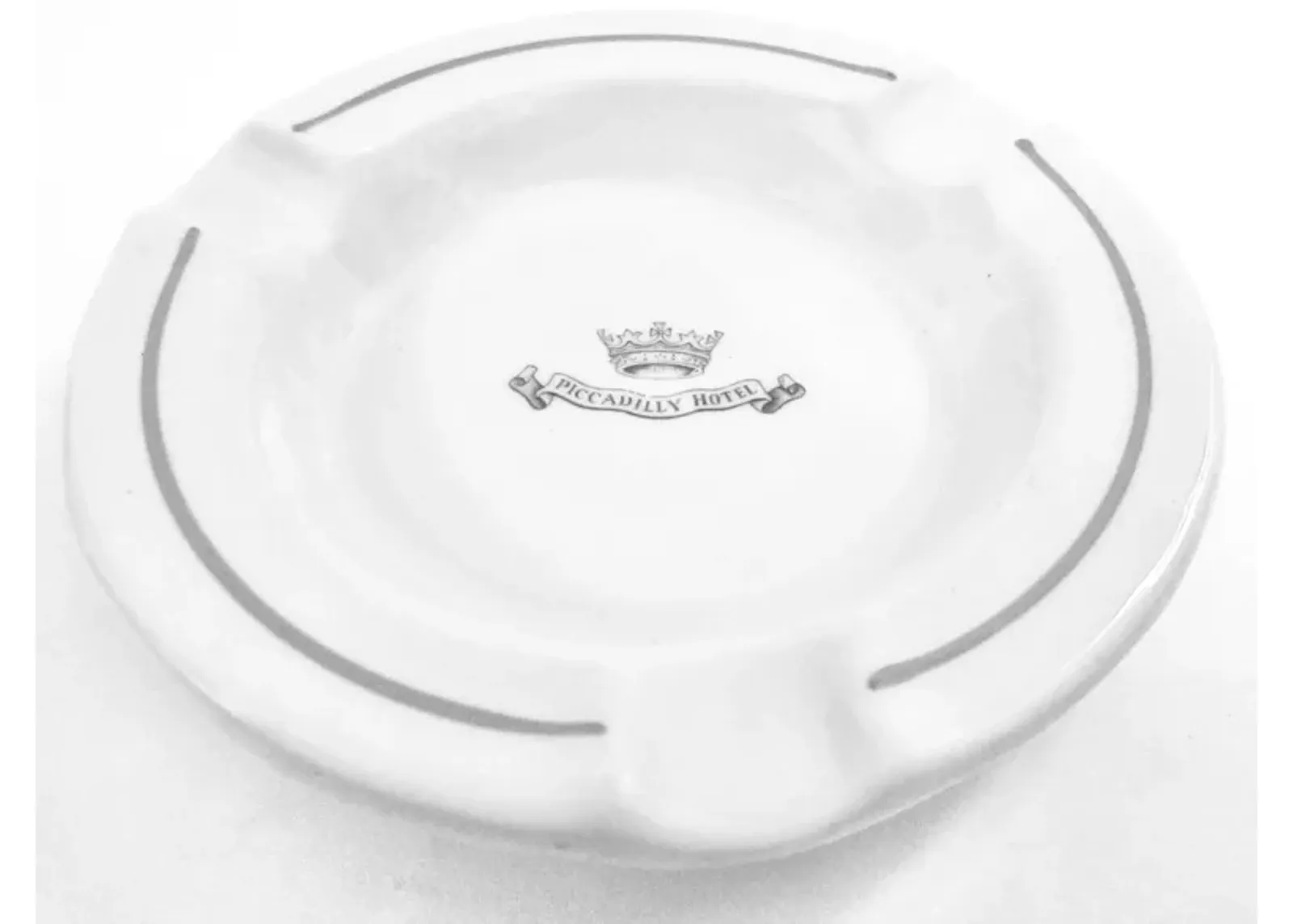 Piccadilly Hotel Ashtray - White