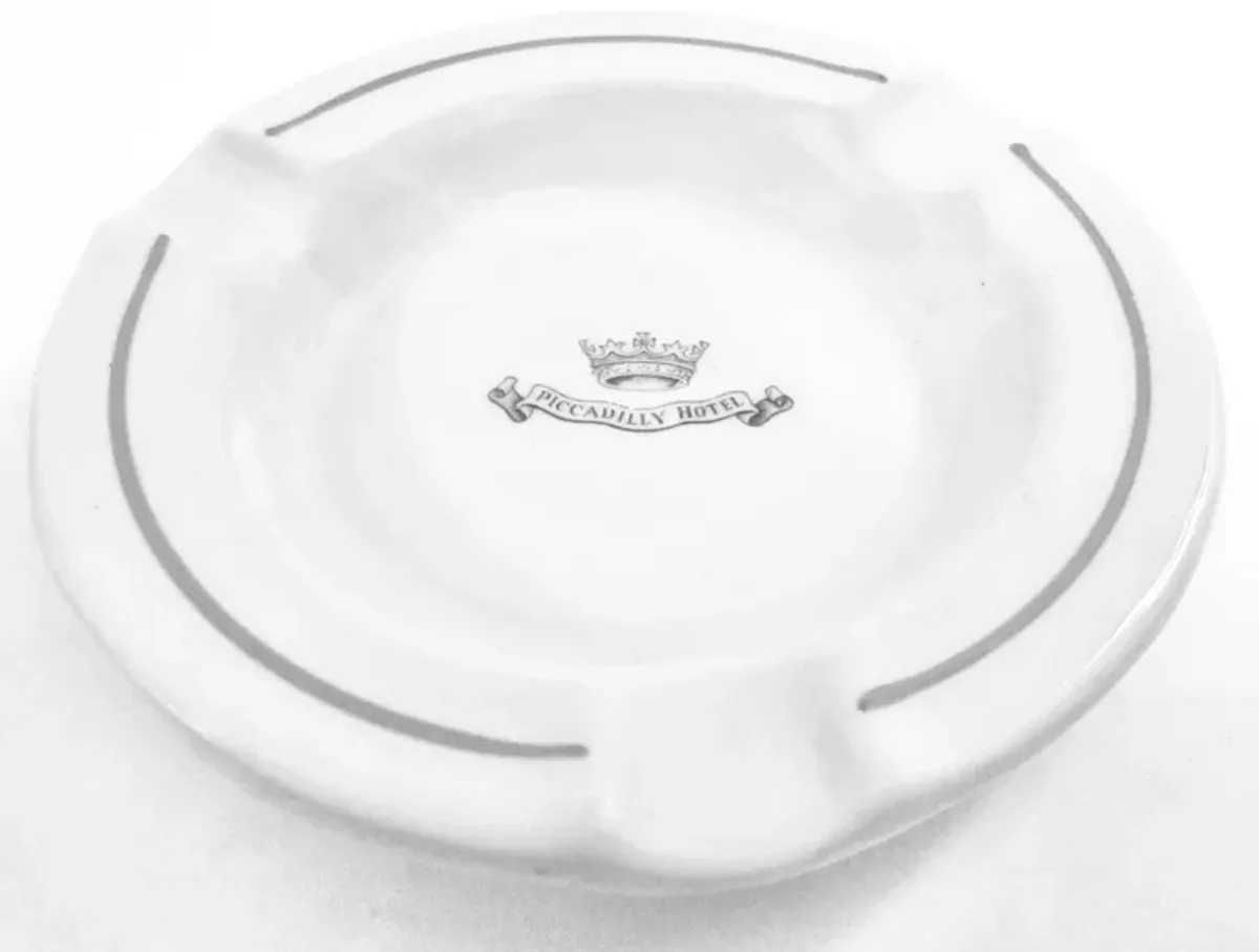 Piccadilly Hotel Ashtray - White