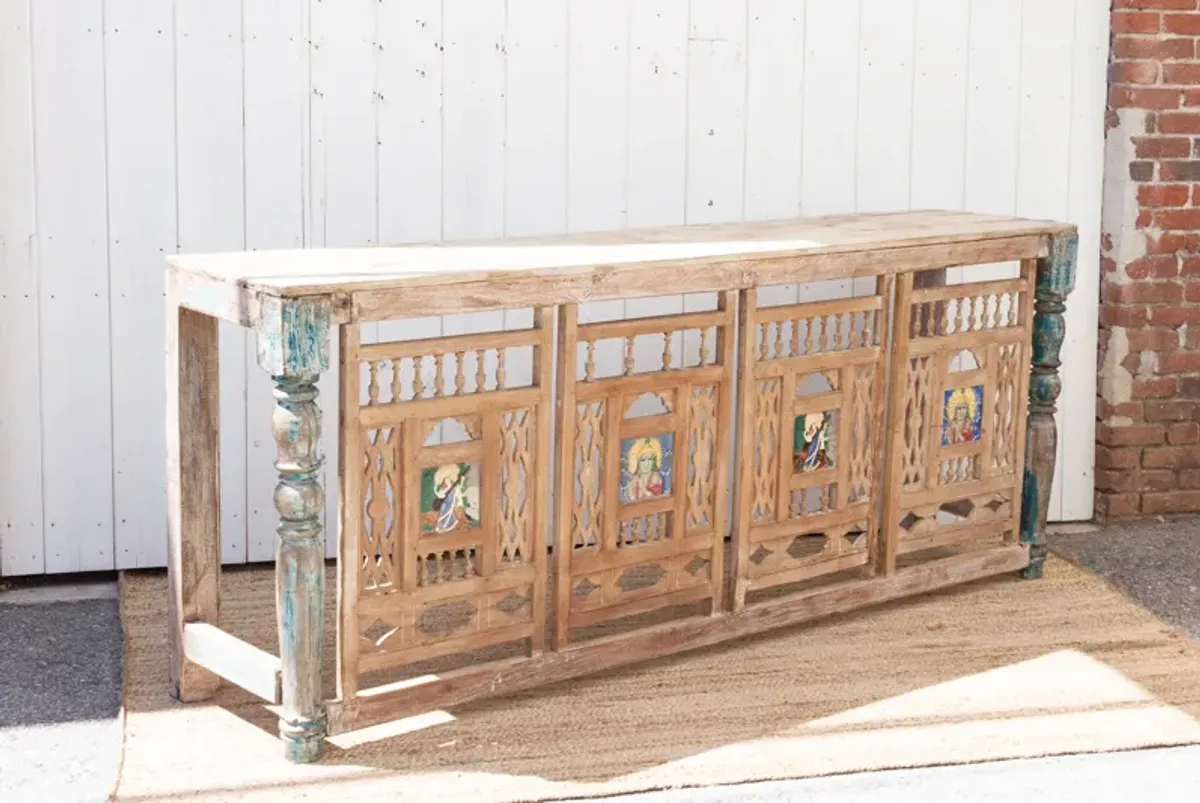 19th C. Architectural Balcony Console - White