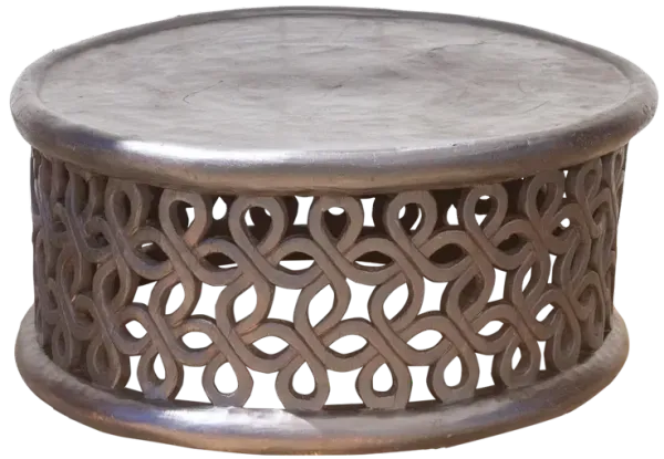 Large African Floral Bamileke Table