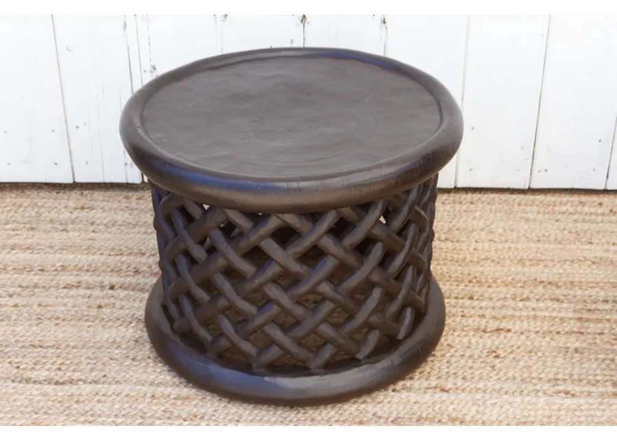 African Bamileke Side Table - Set of 2 - Brown