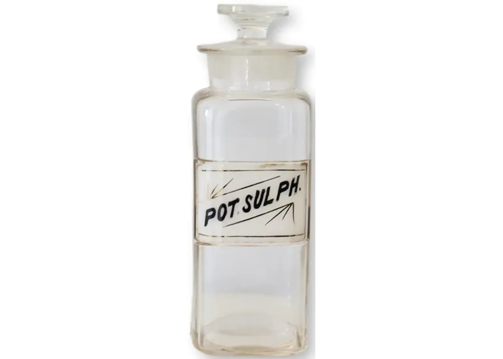 Potassium Sulphate Apothecary Bottle - Black