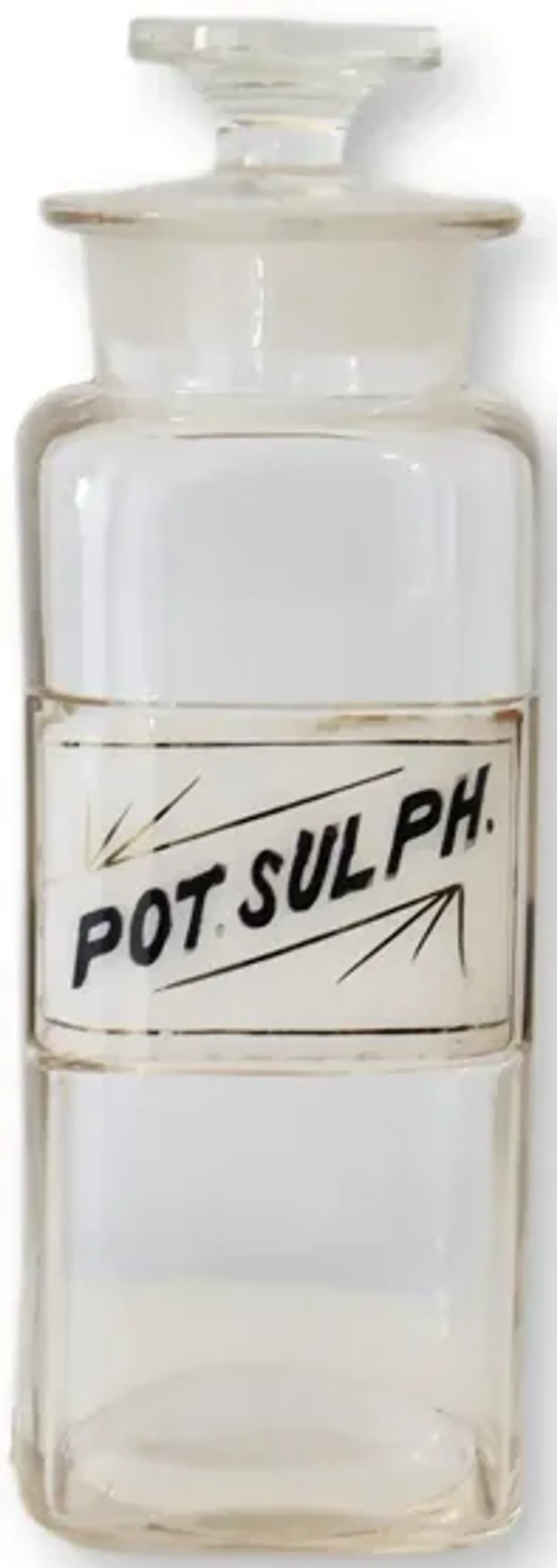 Potassium Sulphate Apothecary Bottle - Black