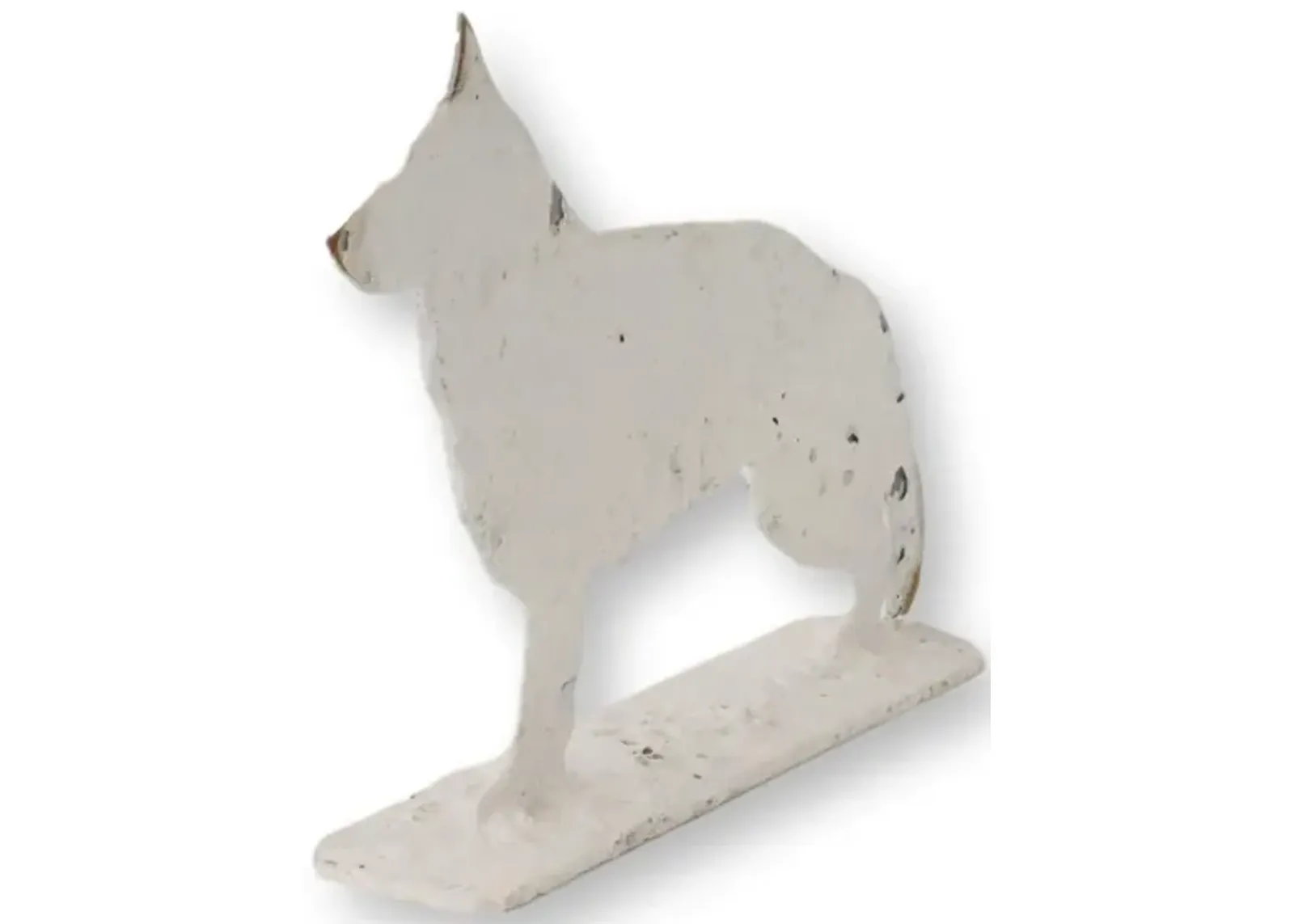 Salvaged Metal German Shepherd - White