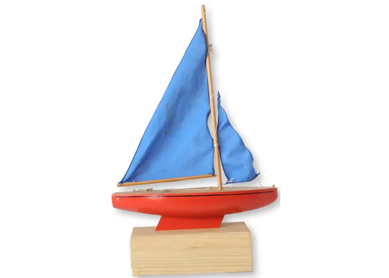 Midcentury English Pond Boat - Red